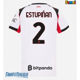 AC Milan Pervis Estupinan #2 Tricou Fotbal Replică 2025-26 Femei Deplasare